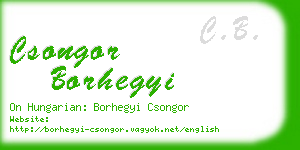 csongor borhegyi business card